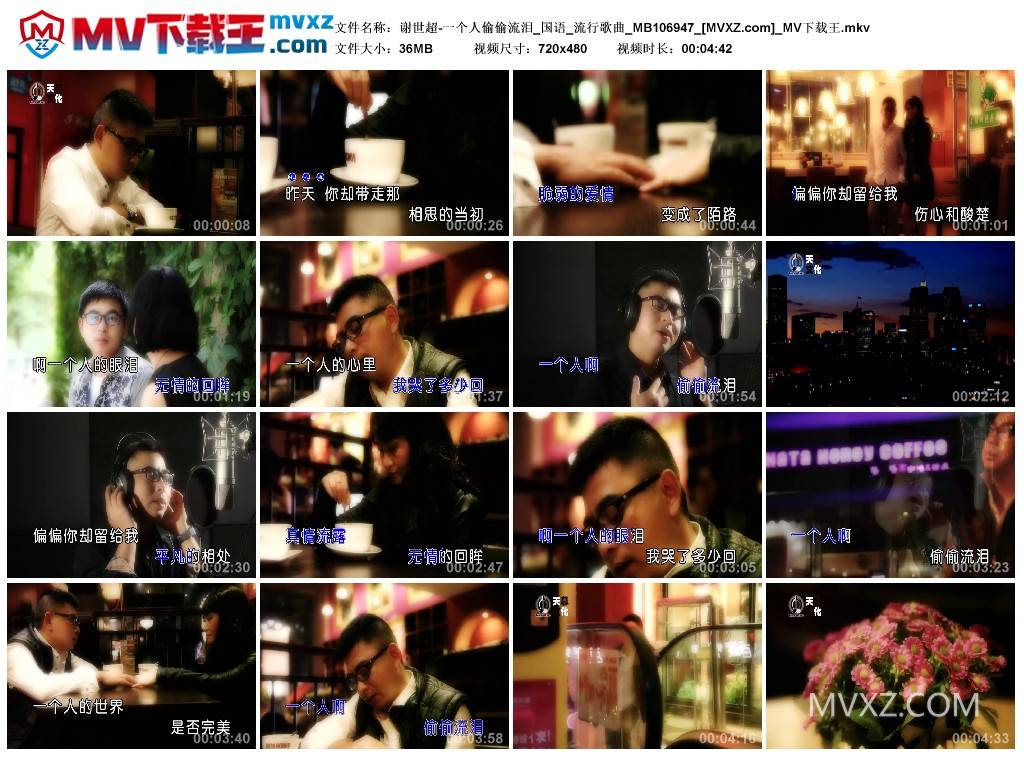 谢世超-一个人偷偷流泪_国语_流行歌曲_MB106947